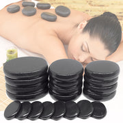 Hot Stone Massageset — 20 Basaltstenen voor Spa Thuis