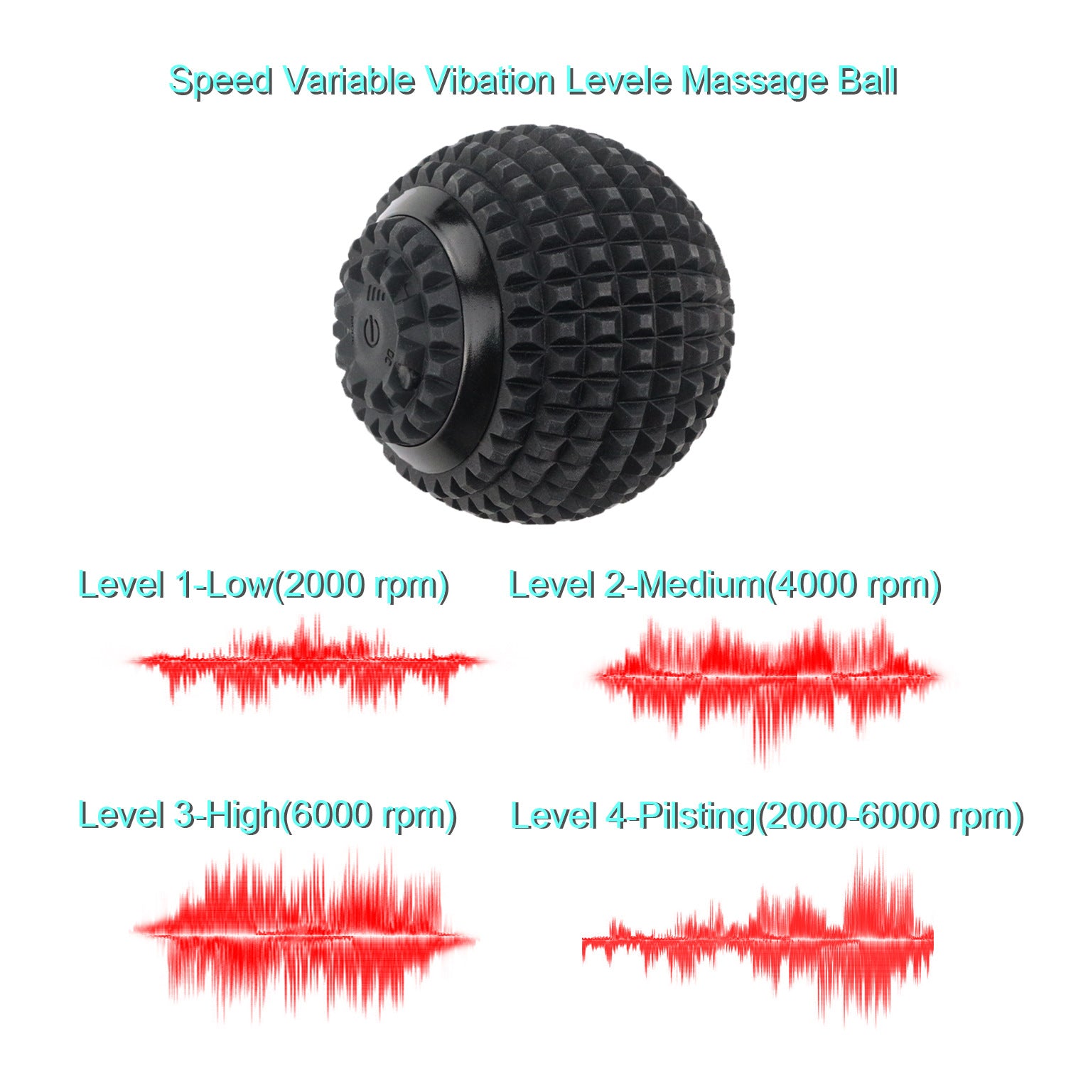 Vibrerende Massagebal — Elektrische Triggerpoint Bal met 4 Standen-4