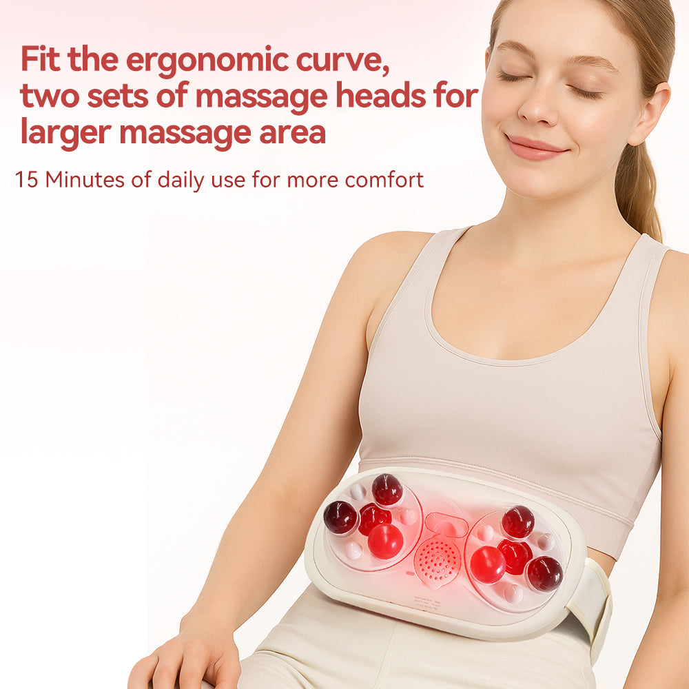 Warmte Buikmassager met Rood Licht — Draagbare Massage voor Buik & Rug