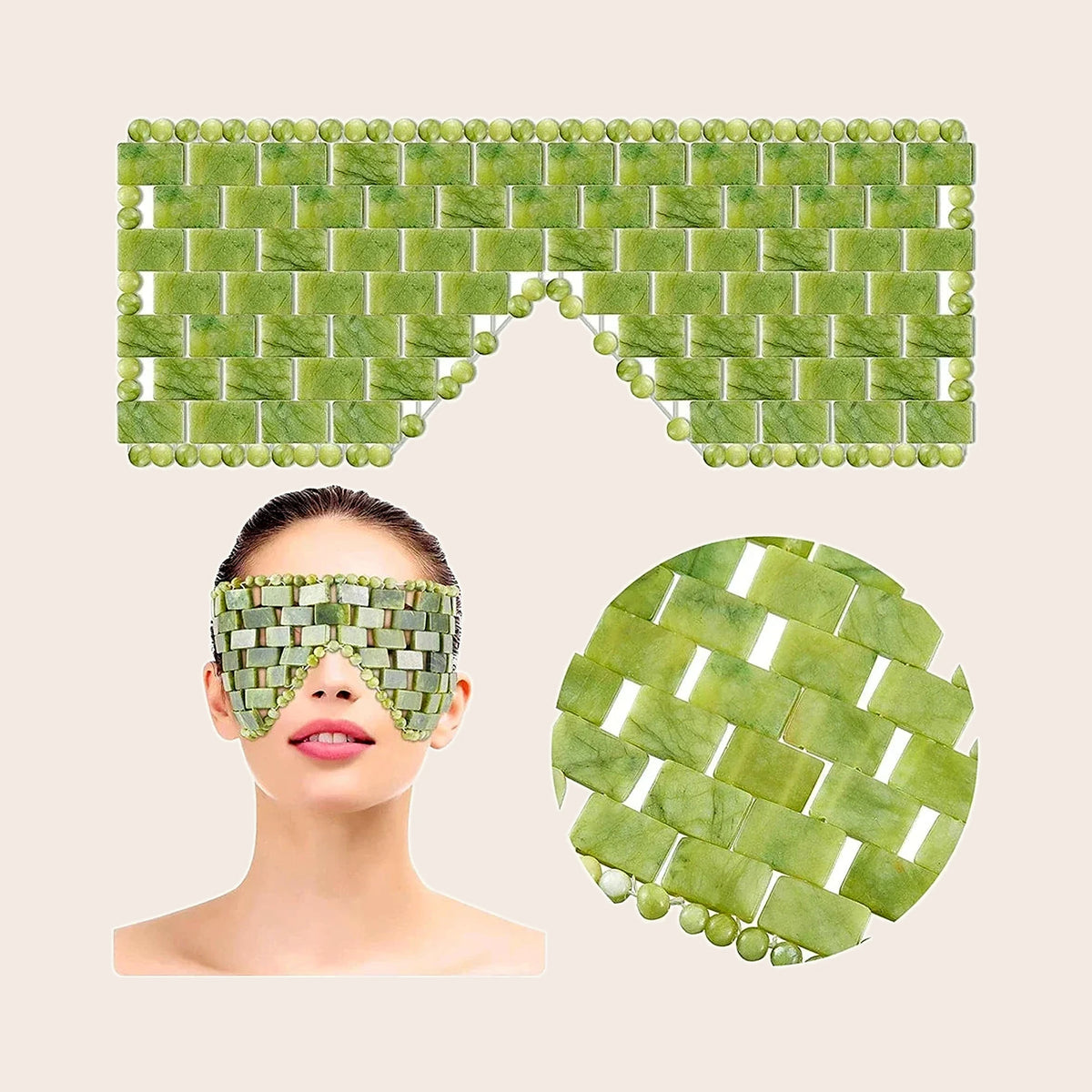 Jade Oogmasker — Verkoelend Massagemasker