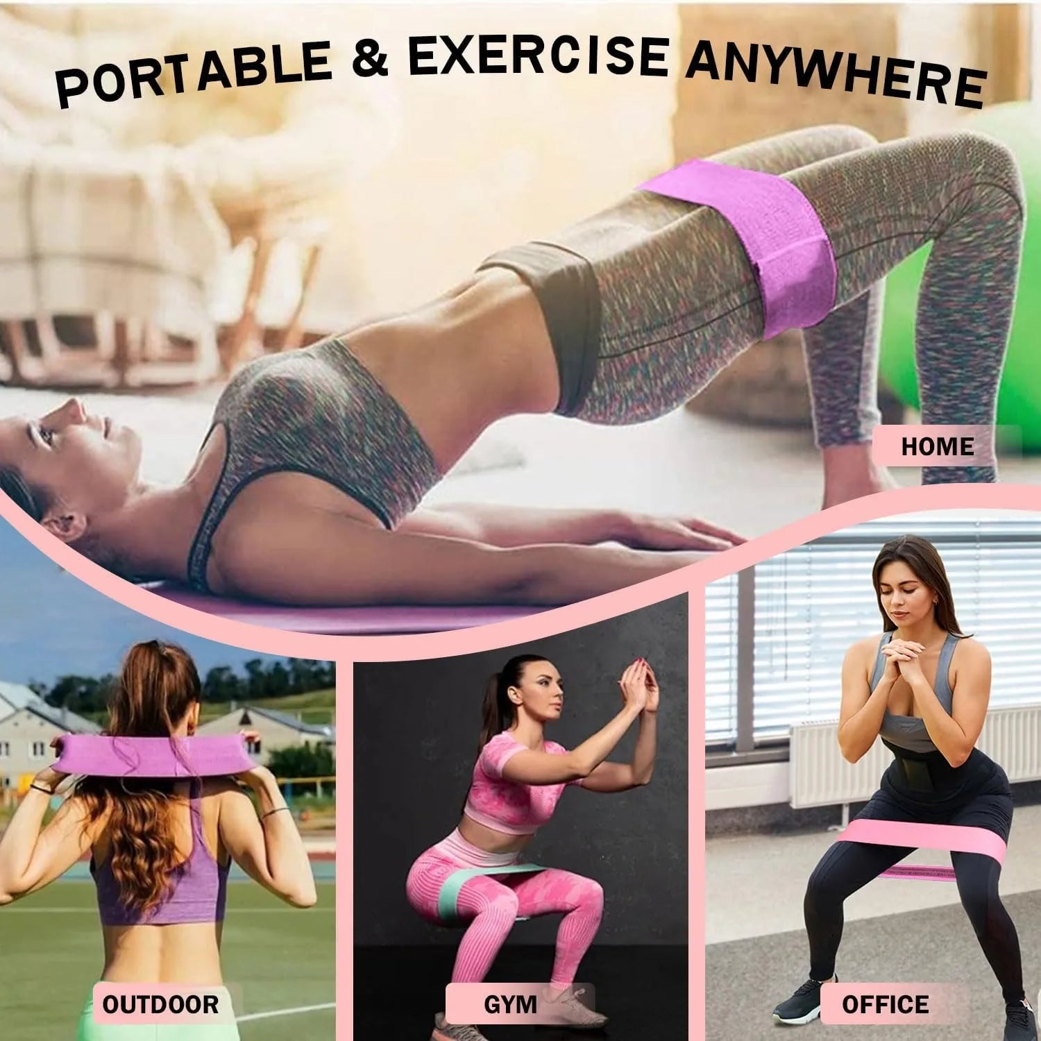 Fabric resistance bands set van 3