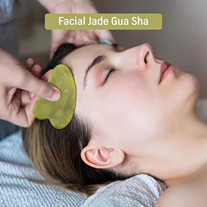 Gezichtsmassage met jade roller