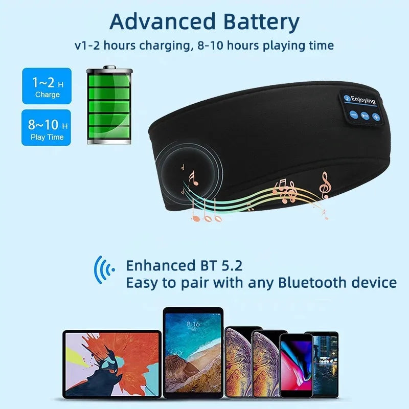 Slaapkoptelefoon — Bluetooth Hoofdband-5