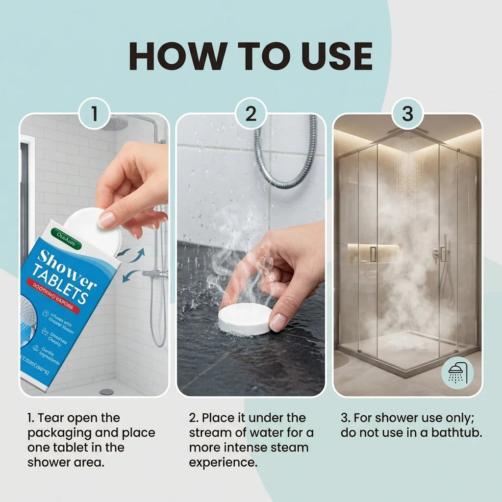 Shower steamers in de douche