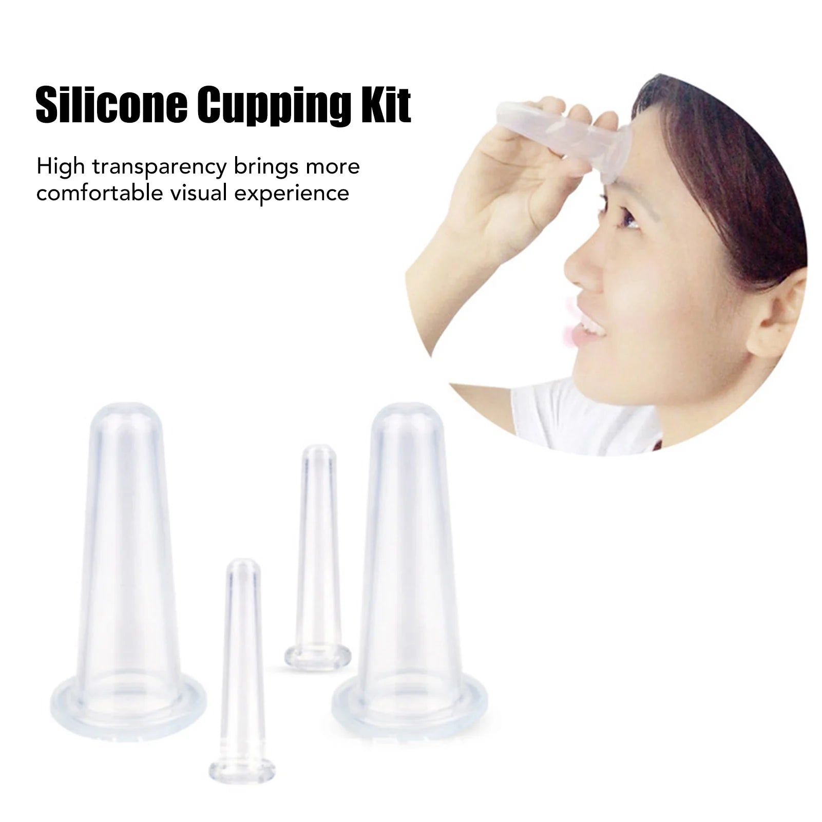 Cupping Set — Siliconen Gezichtscups (4 Stuks)