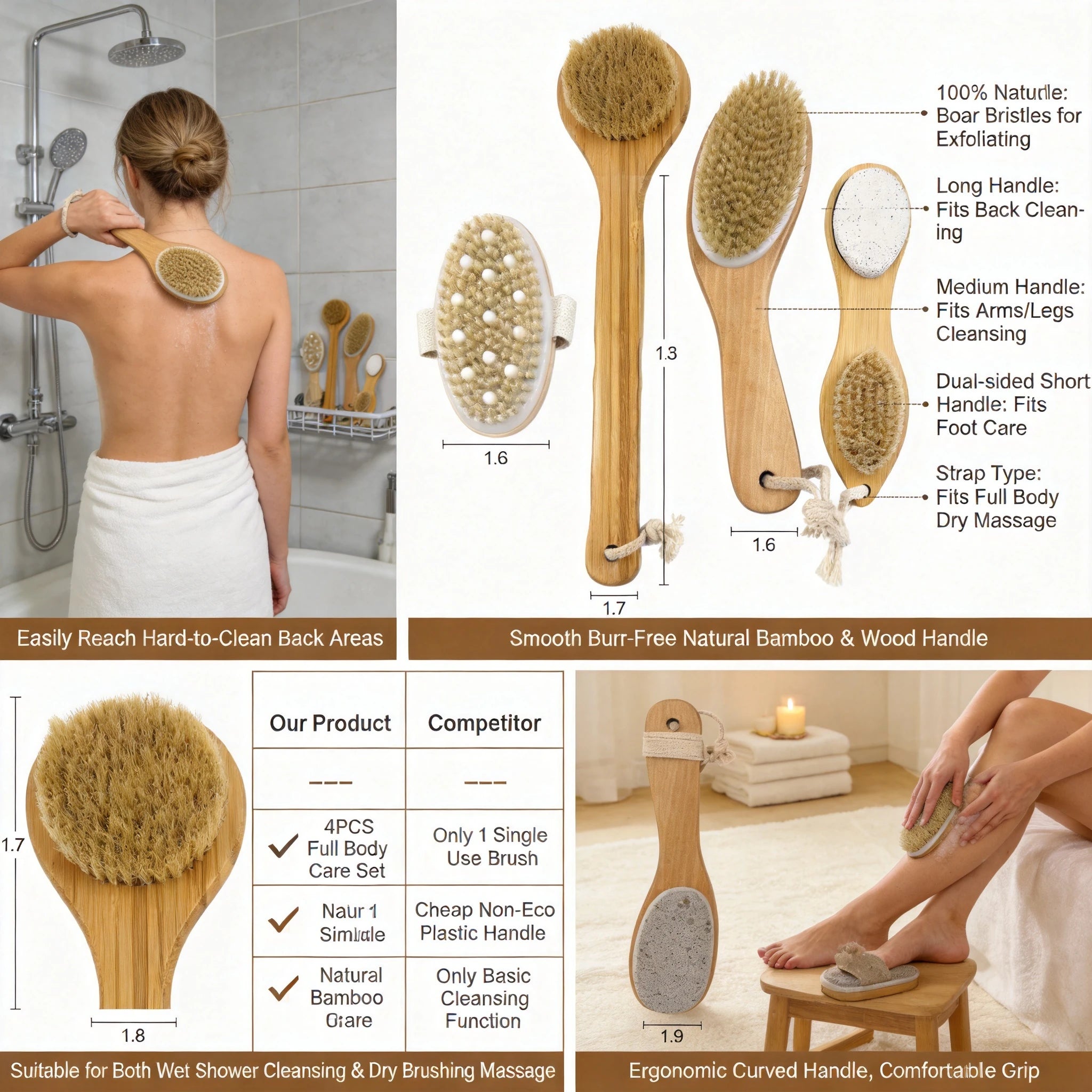 Dry brush set in gebruik