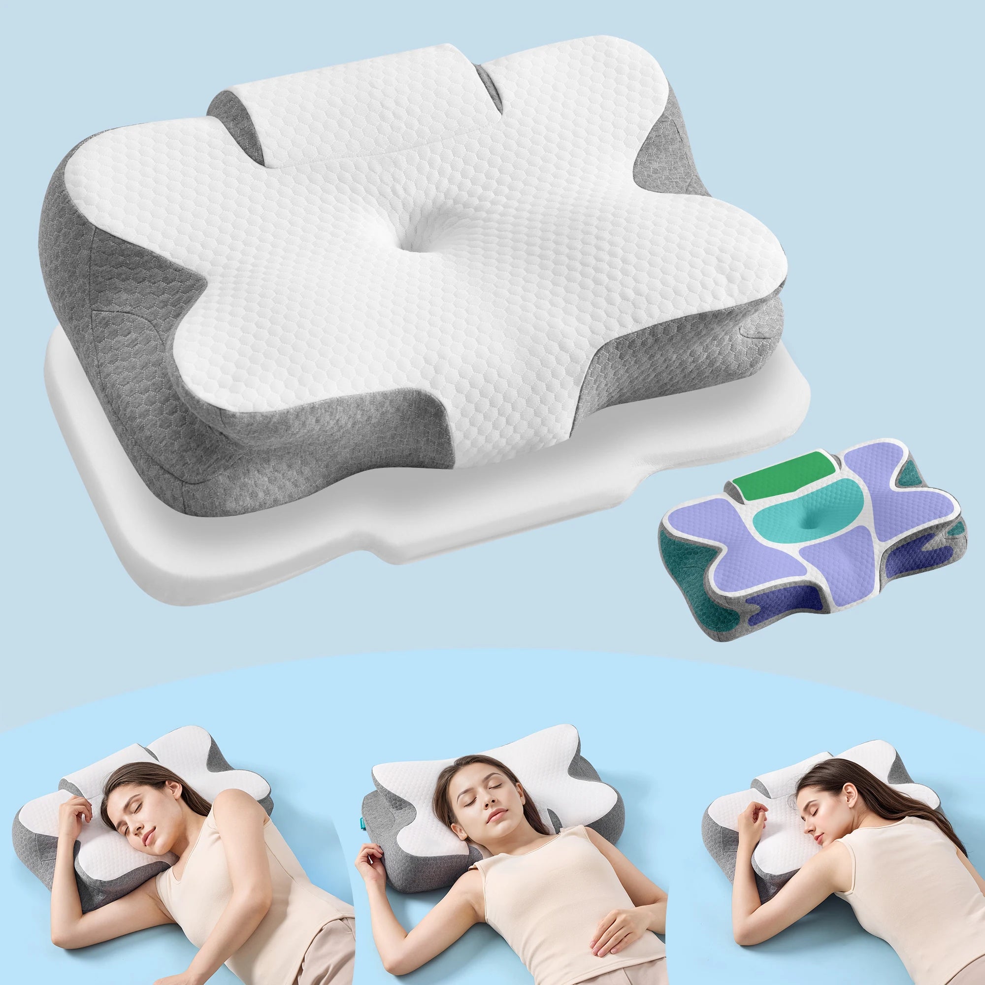 Ergonomisch traagschuim hoofdkussen