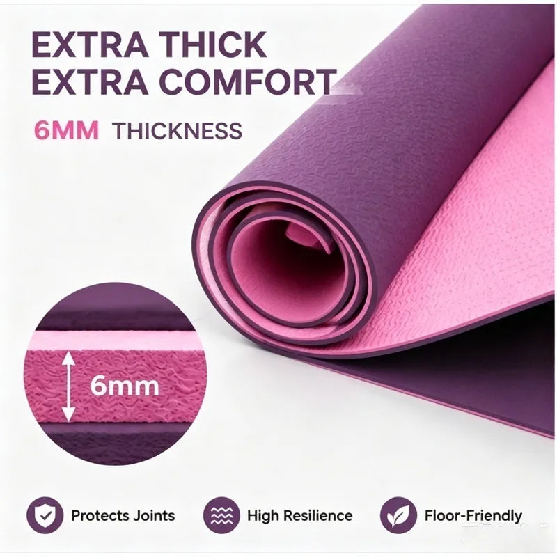 Antislip yogamat 6mm