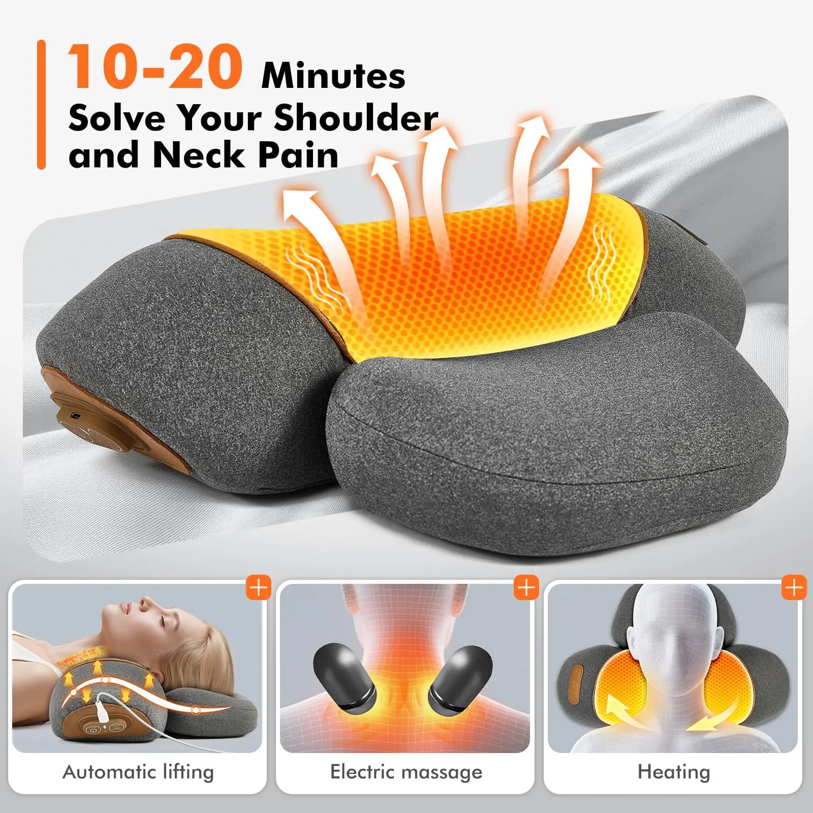3-in-1 Nekmassage Kussen — Shiatsu met Warmte-5