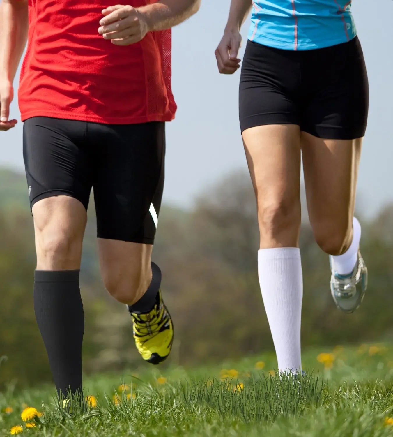 Compressiekousen tijdens hardlopen