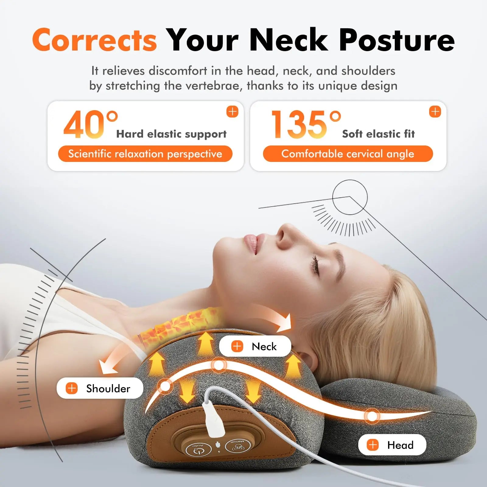 3-in-1 Nekmassage Kussen — Shiatsu met Warmte-3