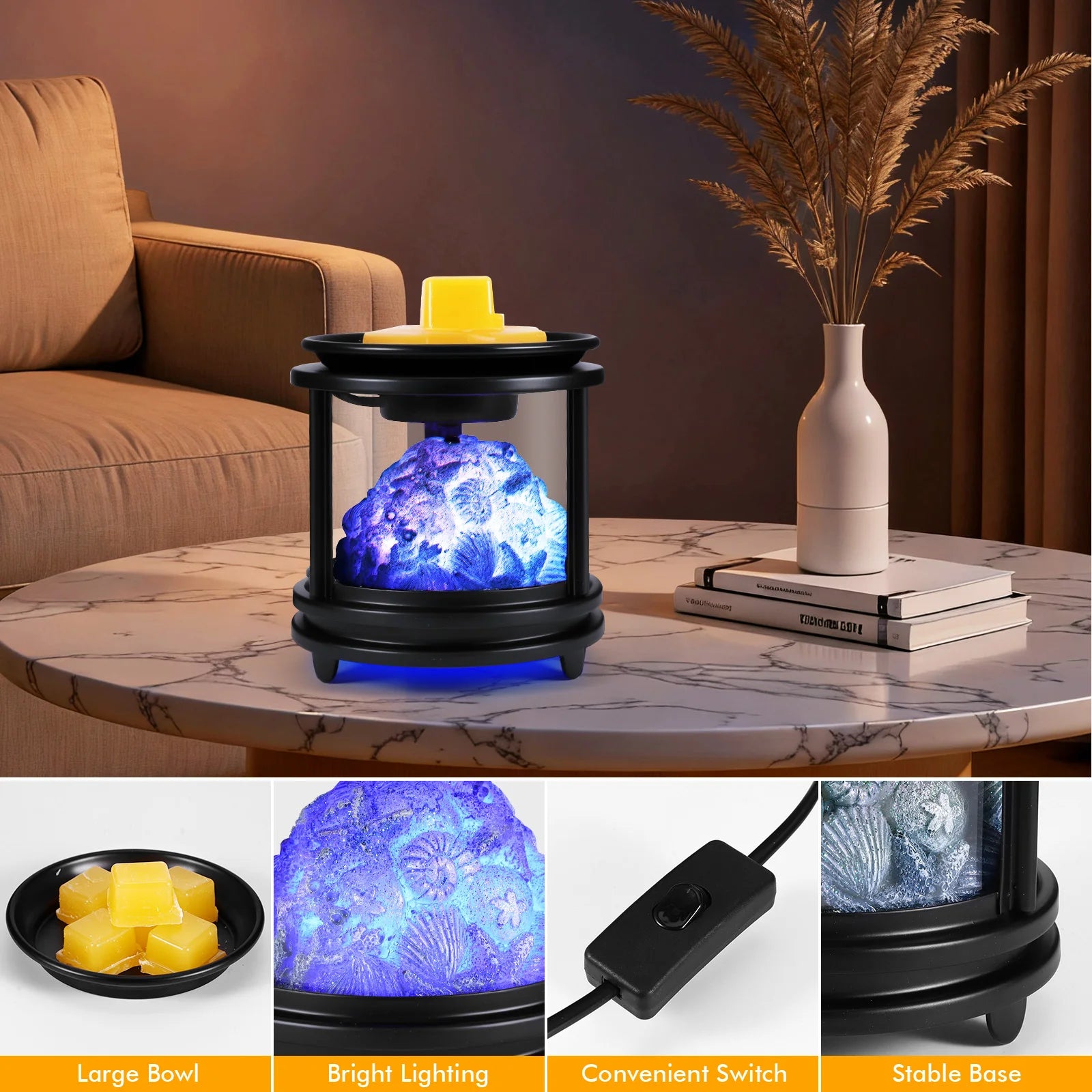 Wax melt brander met LED verlichting
