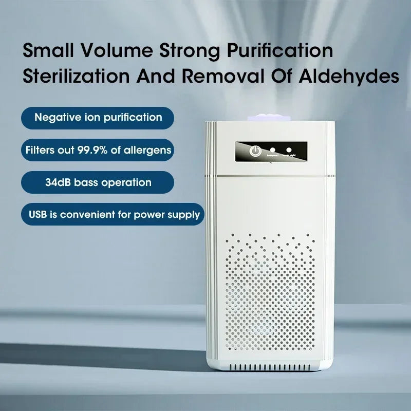 Mini purificateur d'air — Filtre HEPA pour chambre à coucher-3