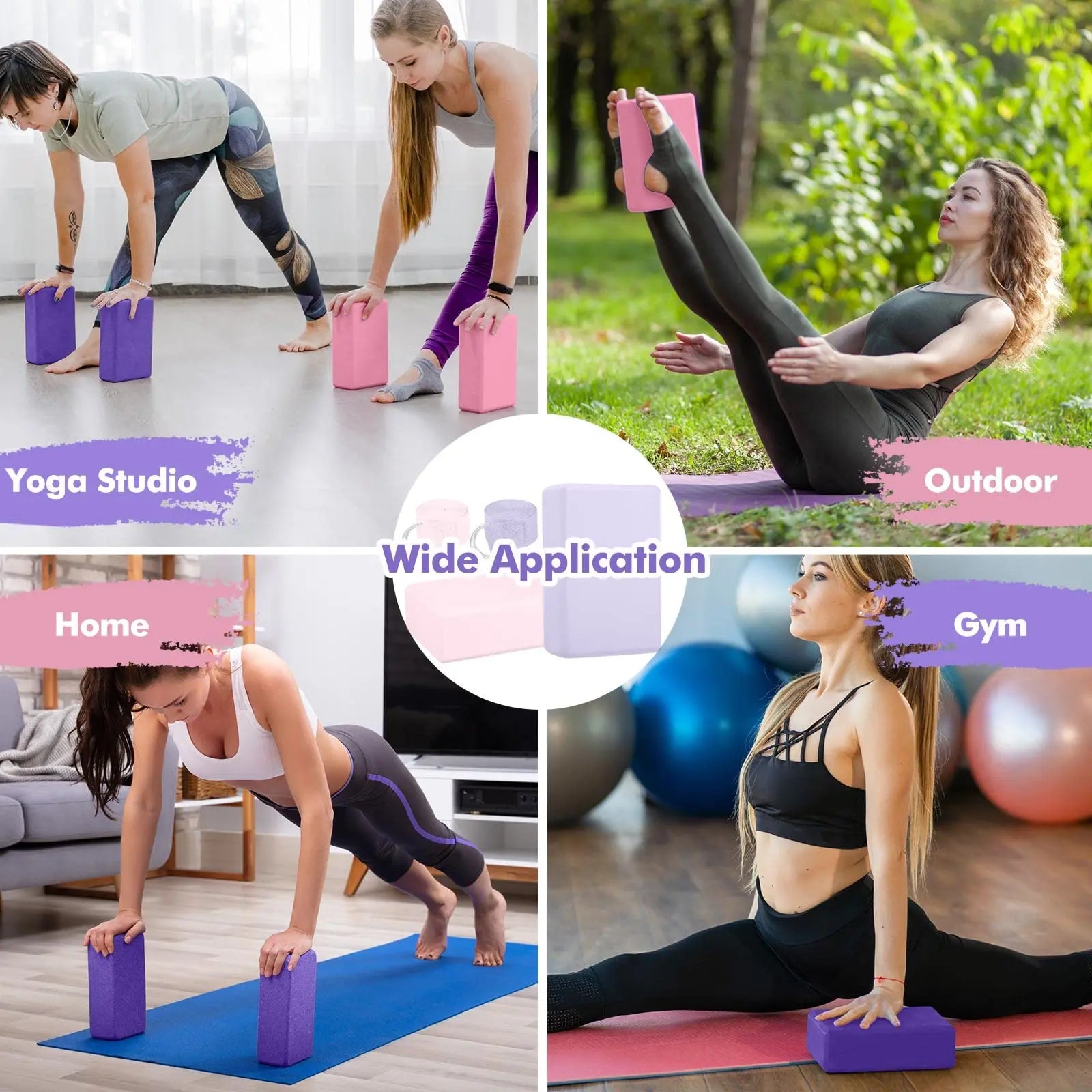 Yoga oefening met blokken