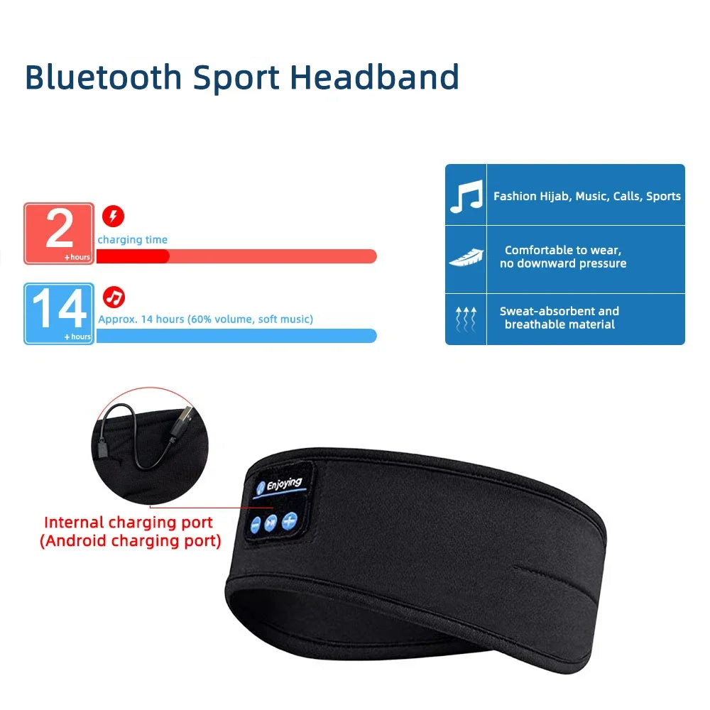 Slaapkoptelefoon — Bluetooth Hoofdband-4