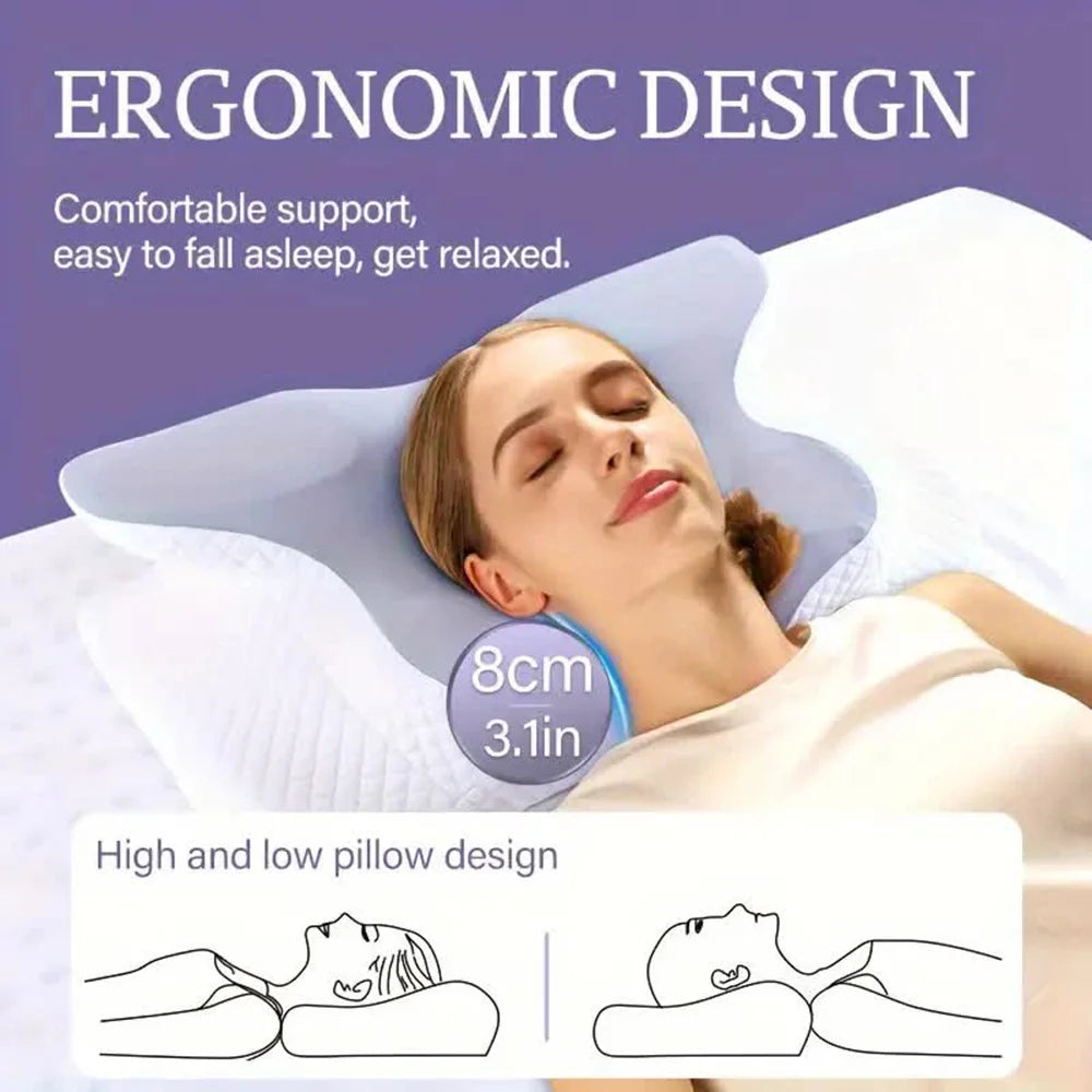 Ergonomisch Vlinderkussen — Traagschuim Nekkussen