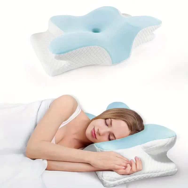 Ergonomisch Vlinderkussen — Traagschuim Nekkussen-9