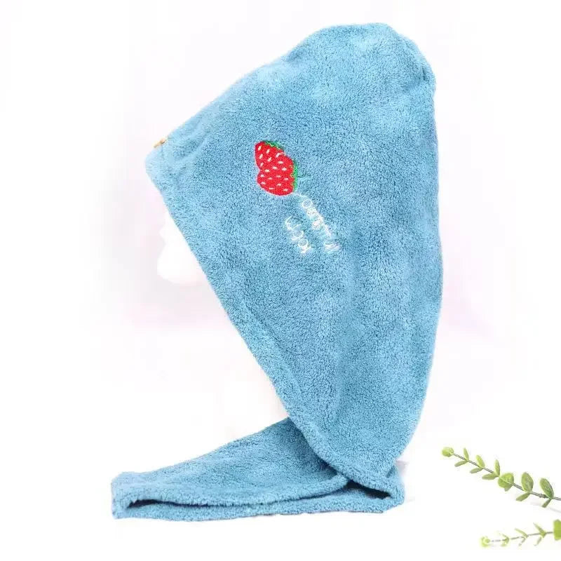 Microvezel haarhanddoek blauw