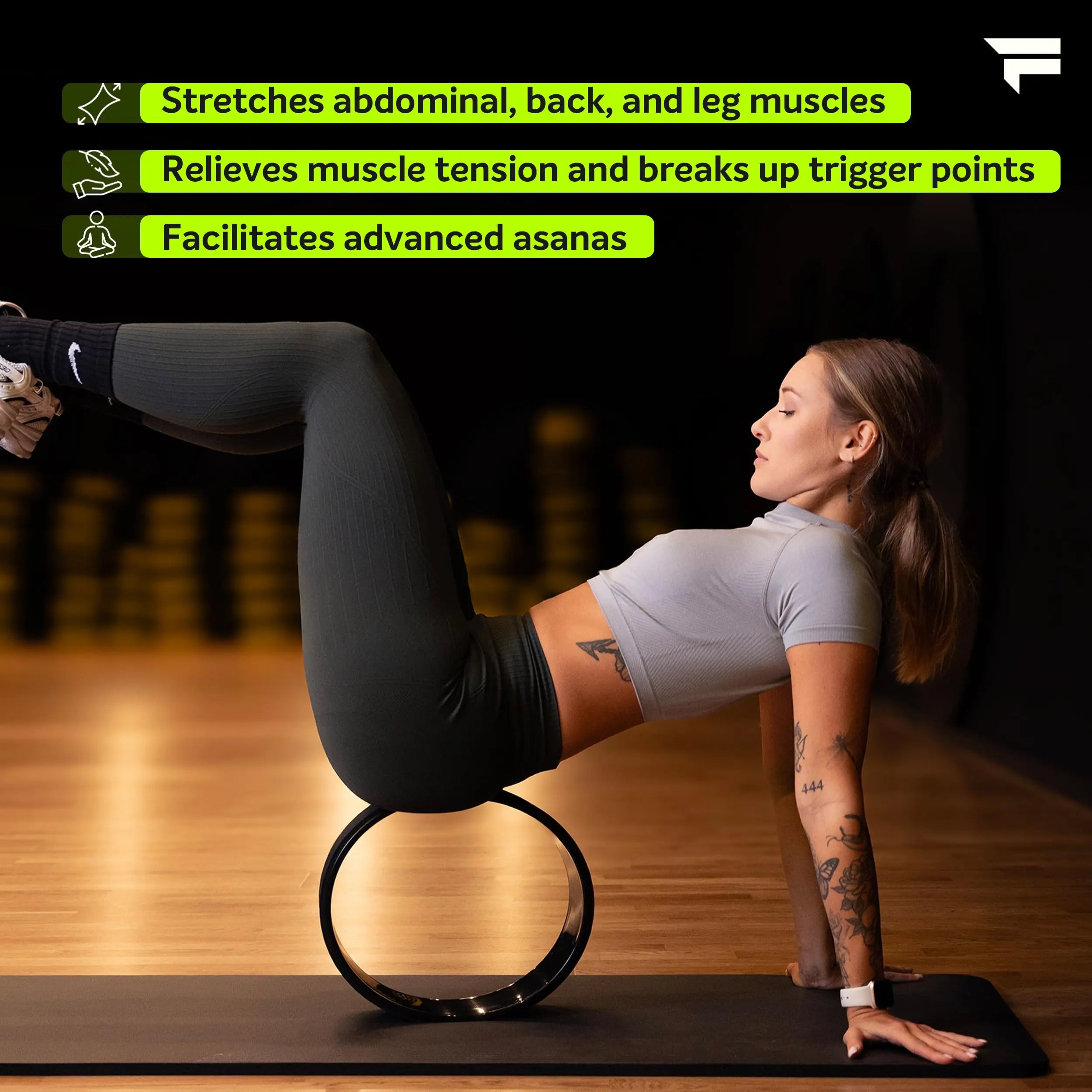 Yoga wiel voor rugstretch