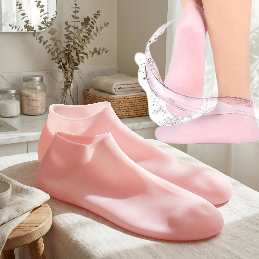 Gel sokken en handschoenen roze