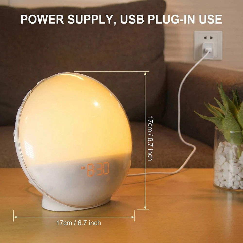 Wake-up light op nachtkastje