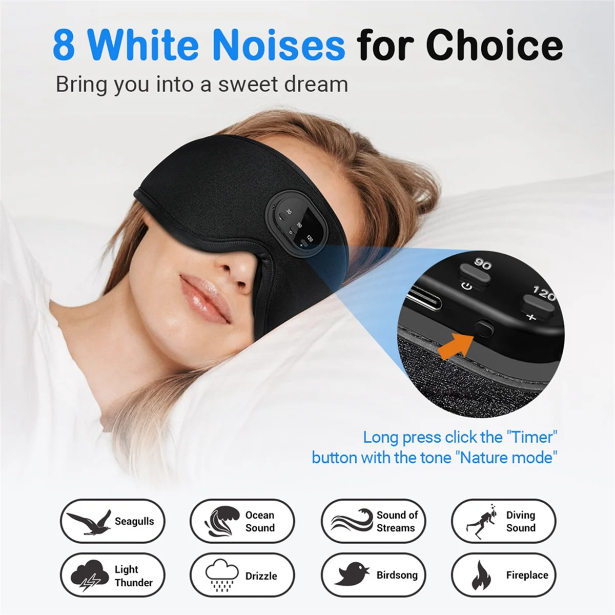 3D bluetooth oogmasker