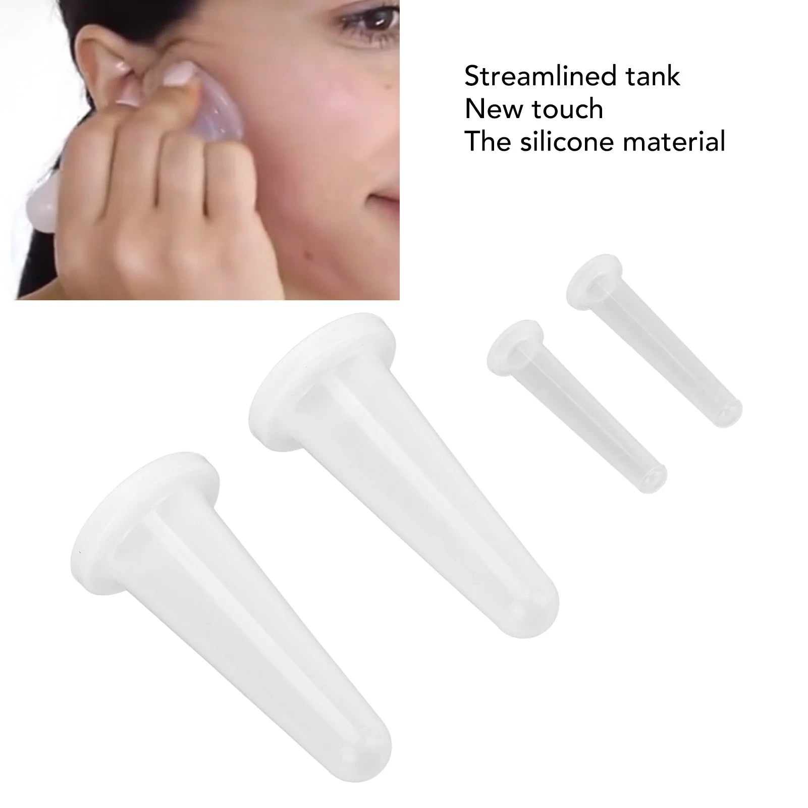 Cupping Set — Siliconen Gezichtscups (4 Stuks)