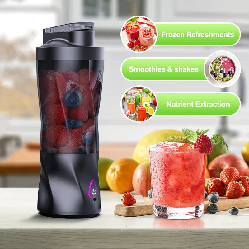 Draagbare blender met fruit