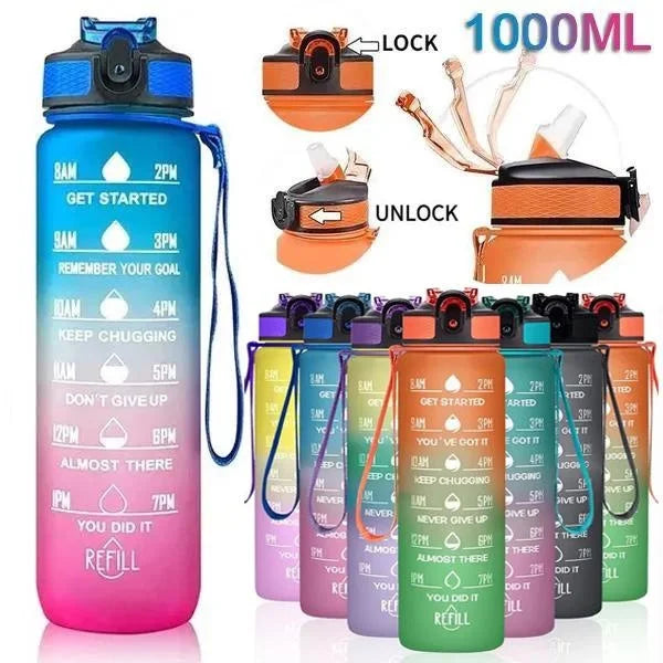 Motivatie waterfles 1 liter