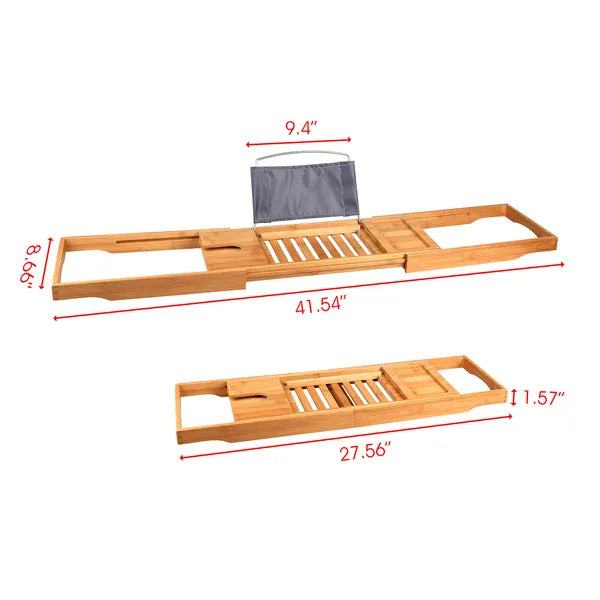 Bambus-Badewannenablage — Ausziehbar-4