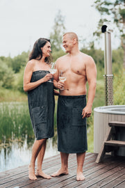 RÄTT Kilt do sauny Męski — Frotte bambusowe, OEKO-TEX (Estonia)