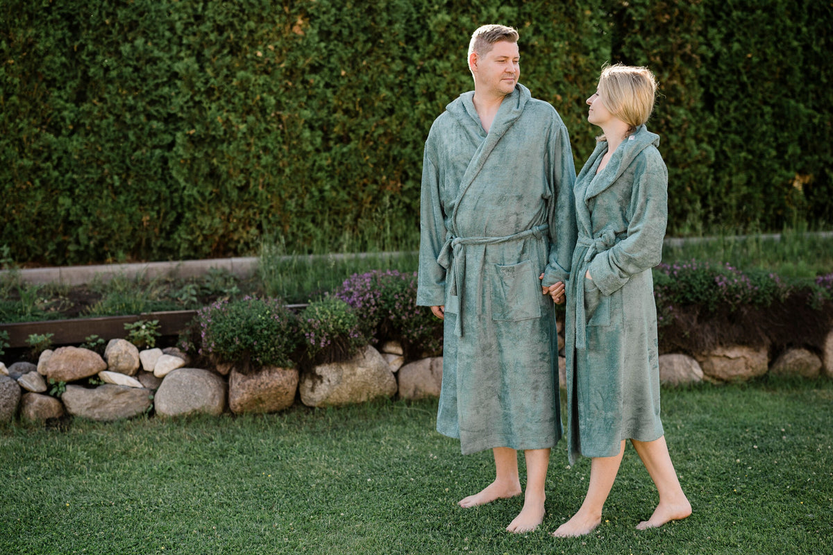 Unisex Hooded Bathrobe - Bamboo Terry