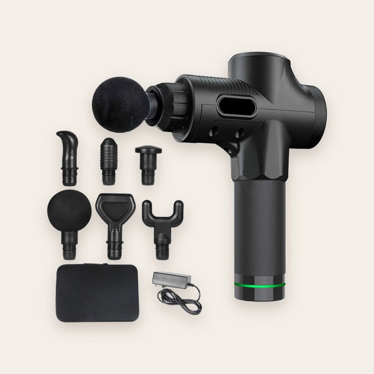 Welvana Massage Gun Pro met opzetstukken en oplader